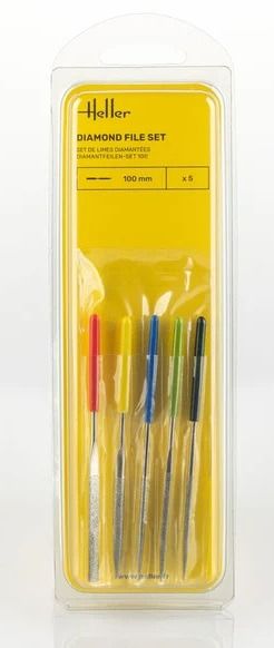 HEL99005 - Set di 5 lime diamantate, 10 cm - 1