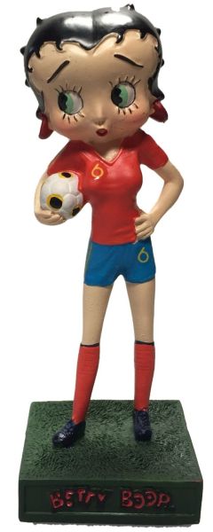 AKI0232 - Figurina Betty Boop squadra di calciatori della Spagna H13 cm - 1