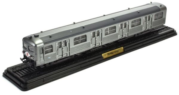 ATL2434009 - Rimorchio finale ZRABx-15101 acciaio inossidabile grigio di prima e seconda classe per semovente Tipo ZBD-5101 SNCF della serie Les Autophériques des Réseaux Français macchina non funzionante - 1