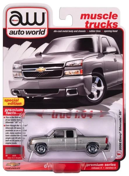 AWSP163/24A - CHEVROLET Silverado SS 2006 Argento Confezionata in Blister - 1