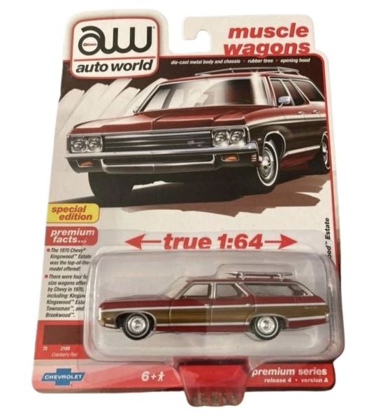 AWSP169/24A - CHEVROLET Kingswood Station Wagon 1970 Rossa Confezione blister - 1