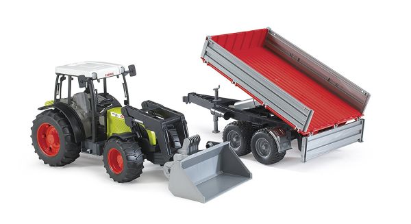 BRU2112 - CLAAS Nectis 267 F con caricatore e rimorchio Scala: 1/16 - 1
