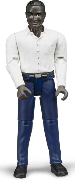 BRU60004 - Uomo nero con camicia bianca - 1