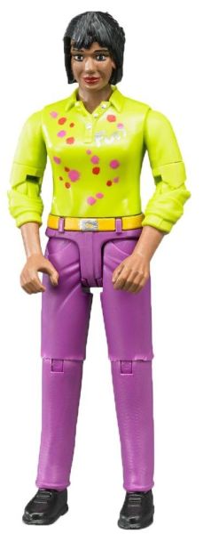 BRU60403 - Donna di colore con camicia verde e pantaloni rosa - 1