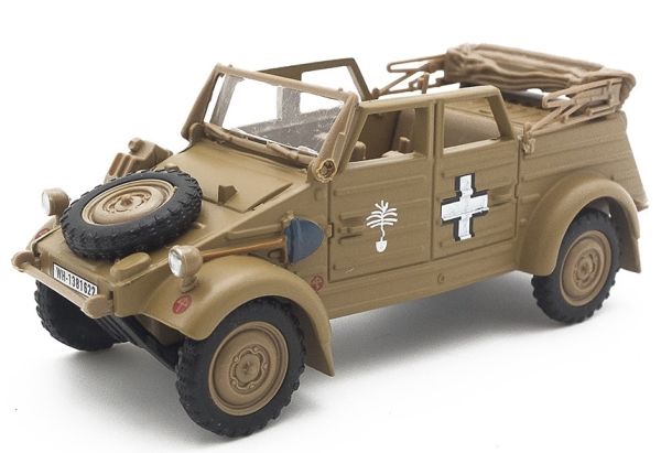 CAR455 - VOLKSWAGEN Kubelwagen 82 versione sabbia scoperta 1940 Divisione Afrika Korps dell'esercito tedesco - 1