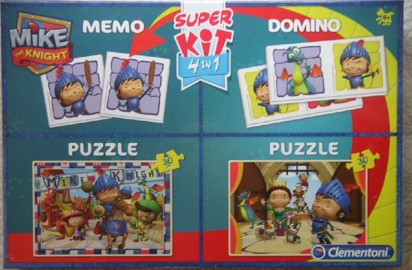CLE08207 - Gioco 4 in 1 Memo; Domino e puzzle 2x30 Pezzi MIKE LE CHEVALIER - 1
