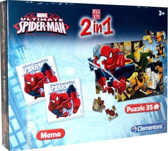 CLE13331 - Memo gioco + Puzzle 35 pezzi SPIDERMAN - 1