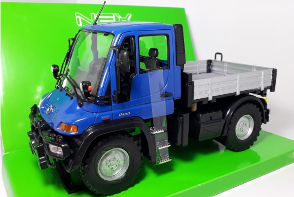 WEL22098W - Camion ribaltabile blu - MERCEDES UNIMOG U400 - 1