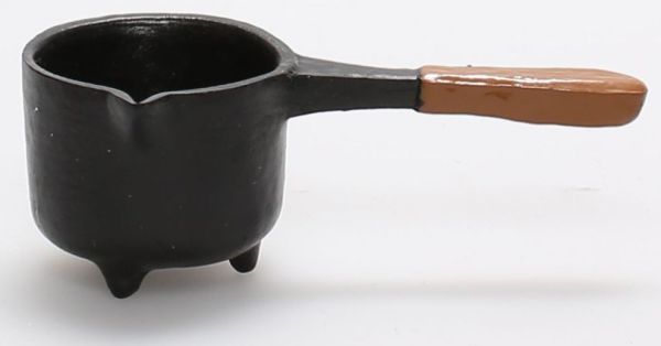 DELHEI063 - Pentola in miniatura per casa delle bambole altezza 2 cm diametro 2 cm - 1
