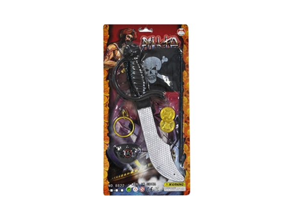 LPE50416 - Kit pirata con bandiera; machete e accessori - 1