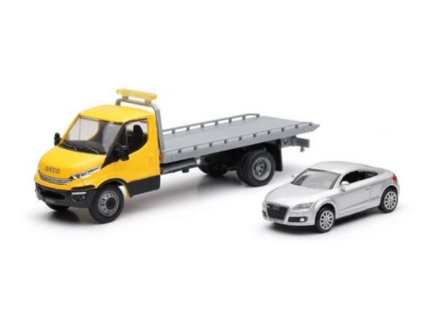 NEW16233C - Camion IVECO con AUDI TT grigio - 1