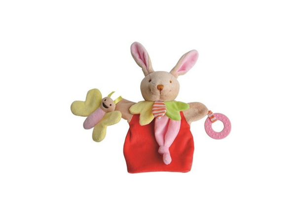 DC3005LAPIN - Pupazzo di coniglio rosso 30 cm - 1