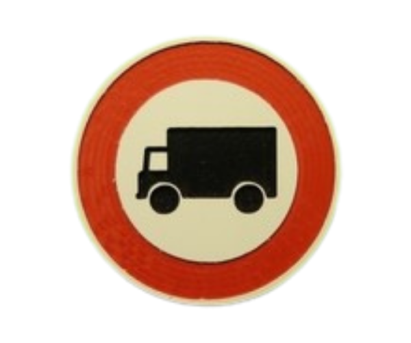 MCD-025 - Cartello divieto di circolazione di automezzi pesanti - In kit - Posta non inclusa - 1