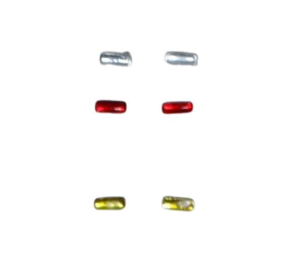 ART04370B - 2 cuscinetti per fari rettangolari bianchi 1x3 mm - 1