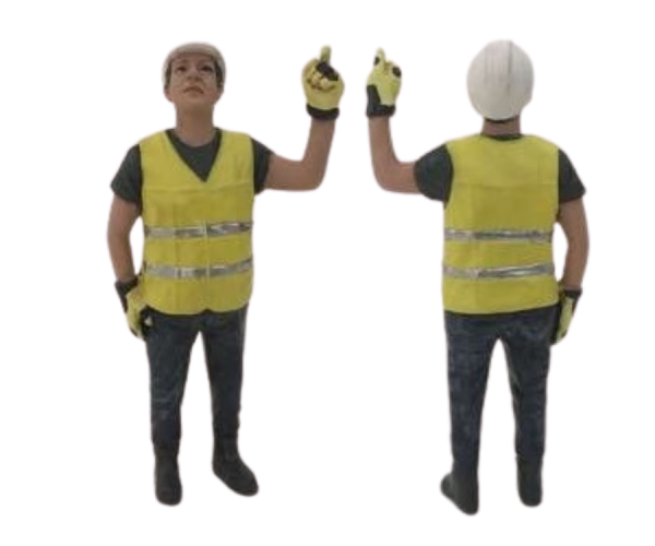 ADF32145 - Personaggio del cantiere che alza il dito - 1