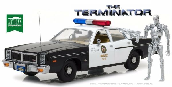 GREEN19042 - DODGE Polizia Metropolitana di Monaco 1977 Il Terminator con personaggio Terminator T800 incluso - 1