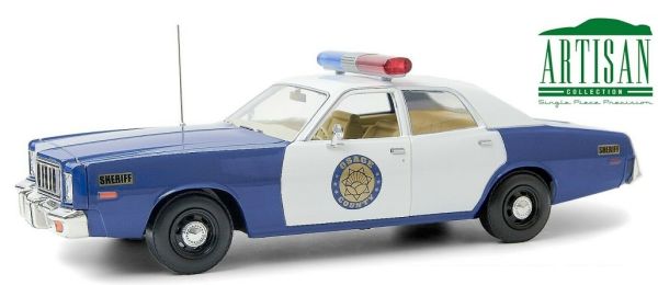 GREEN19096 - PLYMOUTH Fury 1975 Osage County Sheriff blu e bianco - 1