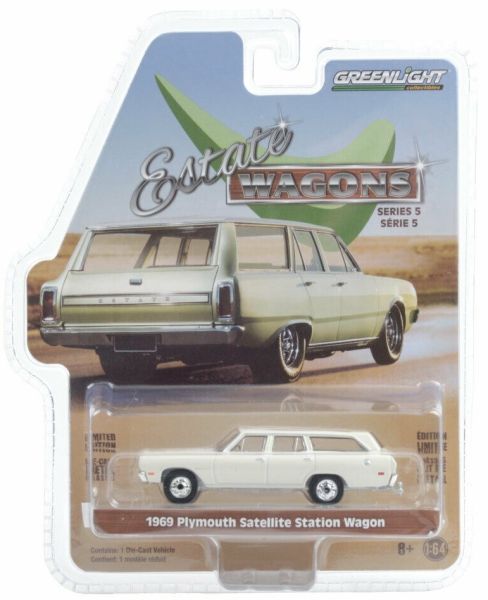 GREEN29990-B - PLYMOUTH Satellite Station Wagon station wagon 1969 bianca venduta in blister - 1