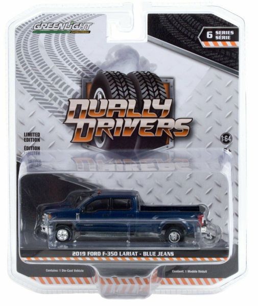 GREEN46060-F - FORD F-350 Lariat pick-up cabina doppia 2019 blu metallizzato Dually Driver Series venduto in blister - 1