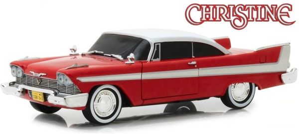 GREEN84082 - PLYMOUTH Fury 1958 tetto rosso versione bianca vetri fumé male del film Christine - 1