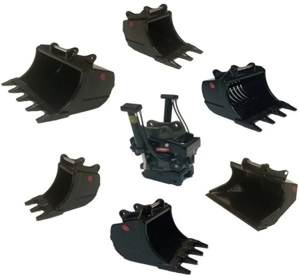 GF108-SET1 - Set Tiltrotator OILQUICK OQTR-33 con diverse benne per escavatori da 24 a 33 tonnellate - 1
