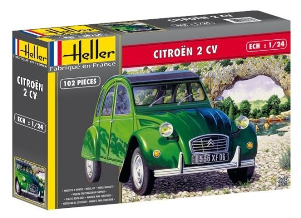 HER80765 - CITROEN 2CV modello per costruire e verniciare vernice e colla non incluse - 1