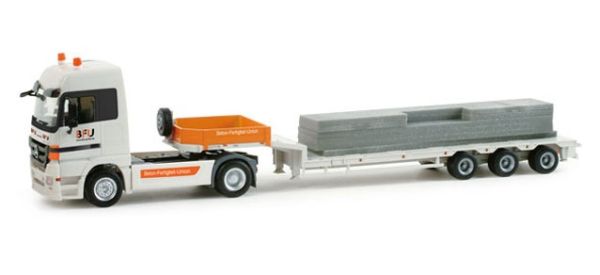 HER158091 - MERCEDES Actros LH08 4x2 con rimorchio a pianale ribassato 3 assi + carico - BFU - 1