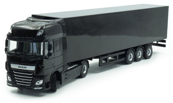 HOL076000 - DAF XF 106 BLACK Super Space Cab 4x2 e rimorchio a cassone rigido - 1