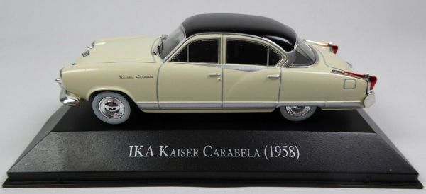 MAGARG48 - IKA Kaiser Carabela 1958 berlina 4 porte bianco nero tetto venduto in blister - 1