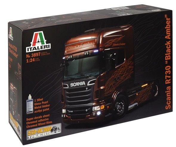 ITA3897 - SCANIA R730 V8 4x2 Show Trucks modello Black Amber da montare e verniciare - 1