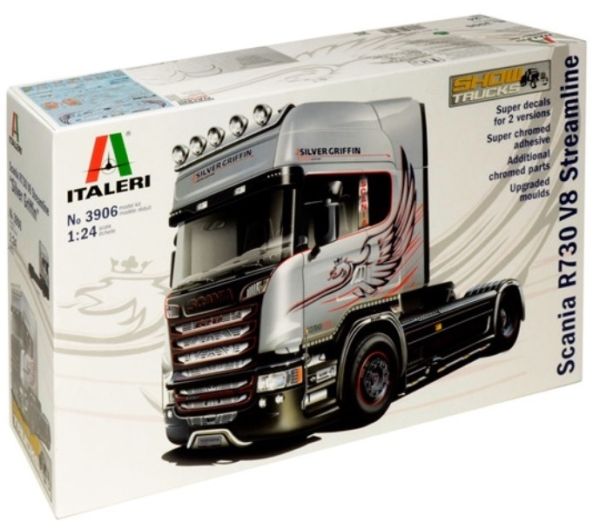 ITA3906 - SCANIA R730 Streamline V8 4x2 Silver Griffin modello da montare e verniciare - 1