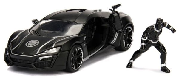 JAD253225004 - LYKAN Black Hypersport Black Panther Marvel Avengers con personaggio incluso - 1