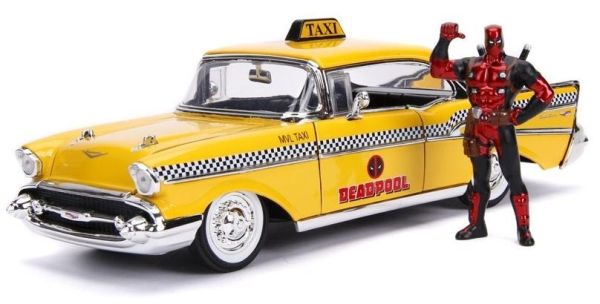 JAD30290 - CHEVROLET Chevy Bel Air 1957 taxi da Deadpool con figura inclusa - 1