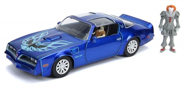 JAD31118 - Blu PONTIAC Firebird con Pennywise e la figura di Henry Bower - 1