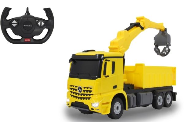 JAM405214 - MERCEDES Arocs con cassone ribaltabile e gru RC - 1