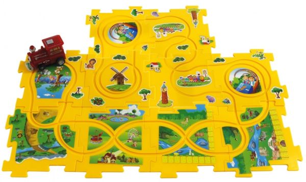 JAM460303 - Puzzle dinamico del treno dello zoo - 11 pezzi - 1