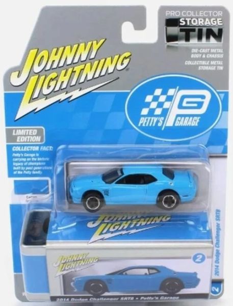 JLCT014-2A - DODGE Challenger SRT8 del 2014 in blu della serie COLLECTOR TINS ​​2024 in confezione blister - 1