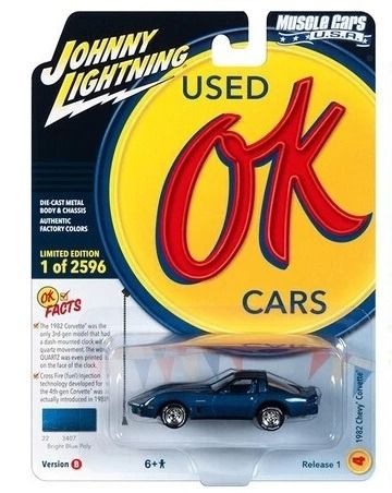 JLMC032B-D - CHEVROLET Corvette Blue del 1982 della serie MUSCLE CARS, confezione blister del 2023 - 1