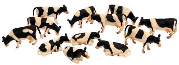 KID571929 - Lotto di 8 mucche in piedi e 4 sdraiate HOLSTEIN - 1