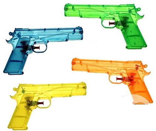 LPAI5404 - Pistola ad acqua trasparente (colore casuale) - 20 cm - 1