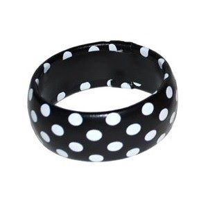 LPE53646N - Bracciale nero con punti bianchi - Bambini - 1