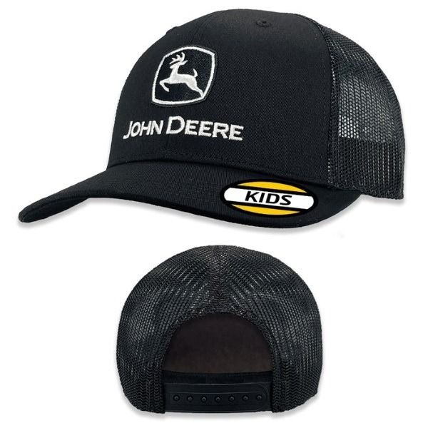 JA5308-3345-BK - Cappuccio nero JOHN DEERE con parte posteriore in rete - 1