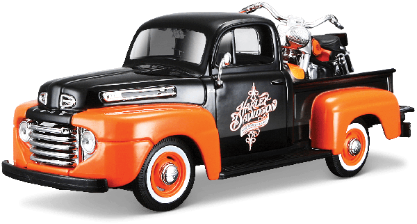 MST32180 - Pickup FORD F-1 con motocicletta HARLEY DAVIDSON del 1948 - 1