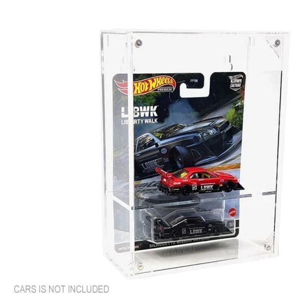 M2M-MJ15020 - Vetrina con ripiano rimovibile per auto in blister in scala 1/64 - 1