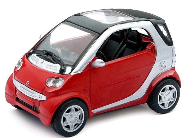 NEW19213E - SMART Fortwo rossa con tetto nero - 1