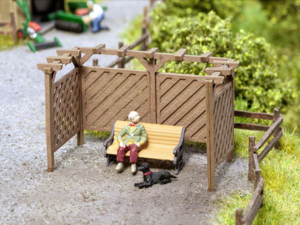 NOC14229 - Pergola da assemblare 3;2x2;5cm venduta senza panca e figure - 1