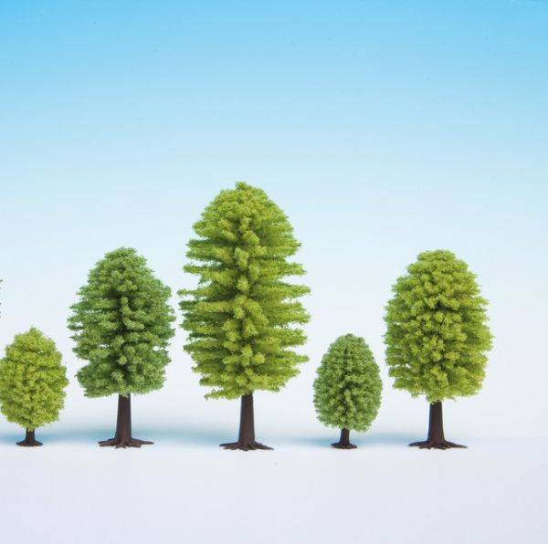 NOC26902 - Lotto di 5 alberi frondosi di altezza da 5 a 9 cm - 1