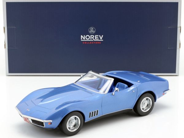 NOREV189035 - CHEVROLET Corvette cabriolet aperta 1969 blu - 1