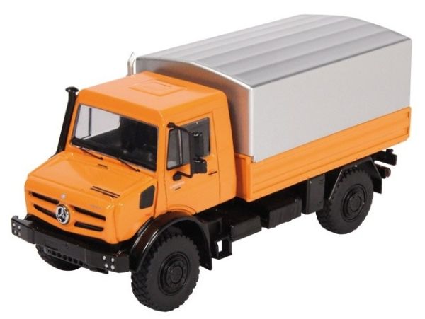 NZG9111/65 - MERCEDES UNIMOG U5000 piattaforma rivestita arancione - 1