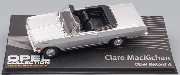 MAGOPE122 - OPEL Rekord Una decappottabile grigia aperta della designer Clare Mackichan - 1